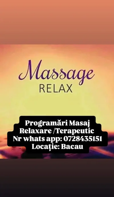 Masaj de relaxare si revitalizare programari deschise