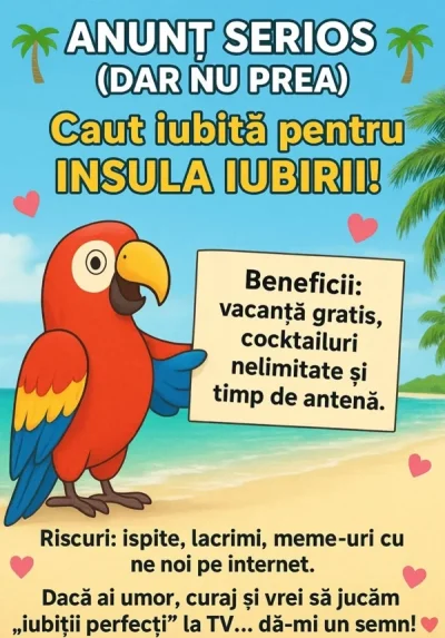 Caut iubita temporara dar cu potential de reality show